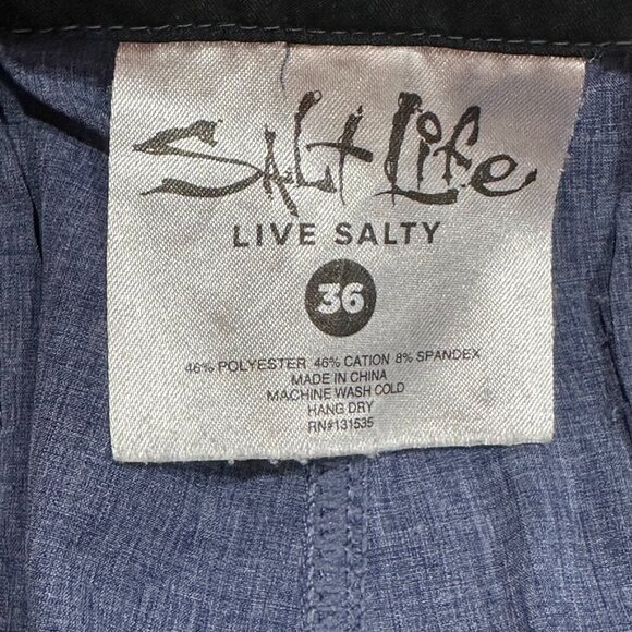 Salt Life SLX-QD Vapor Stretch Transition Hybrid 9" Board Shorts 36 Swim Fishing - Picture 6 of 7